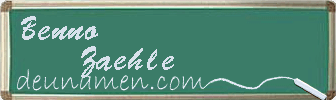 Benno Zaehle Visitenkarte
